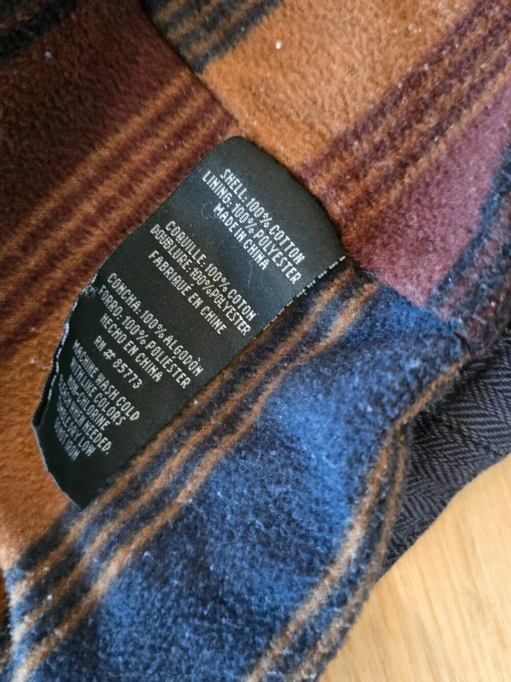 O'Neill Men's Large Grey Classic Fit Herringbone Shirt Jacket w/ Blanket Lining